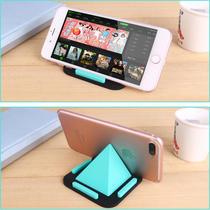 Mobile phone bracket universal desktop simple portable mini simple creative support base watch TV silicone non-slip pad