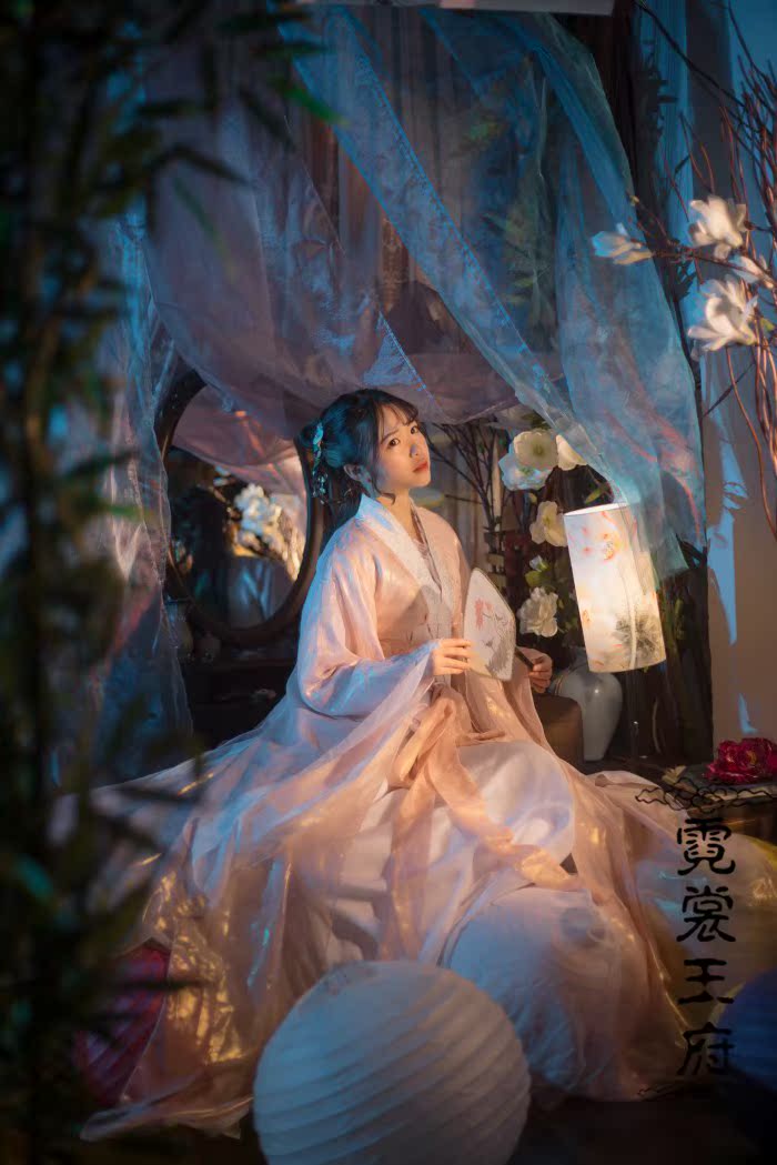 霓裳王府 桃渊 粉白cos男女万用古装桃花拟人 王怜花