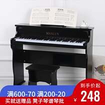 Childrens 61-key wooden baby piano toy girl gift beginner Enlightenment kindergarten electric piano