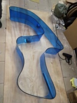 Customized translucent light blue acrylic S type thermal bending shape ceiling ceiling ceiling colored organic glass decoration exhibition