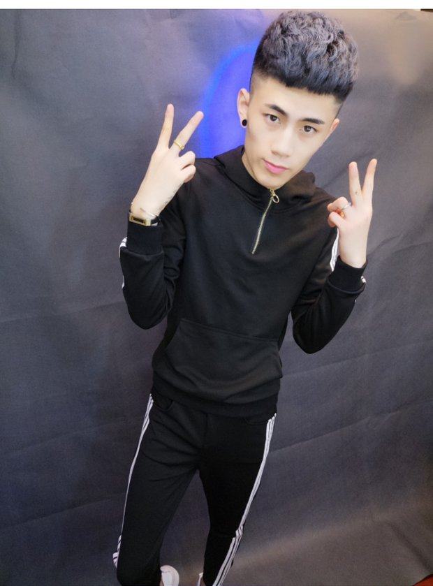 秋季社会精神小伙套装男快手红人青少年连帽卫衣运动长裤两件套潮_7折