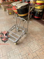 Value-added popular lion dance wake lion gong and drum rack two-in-one special props hand-pulled stainless steel car performance dragon and lion dance