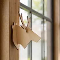 Belgian Atelier Pierre Moose head wooden assembly adhesive hook Nordic Hanging Moose