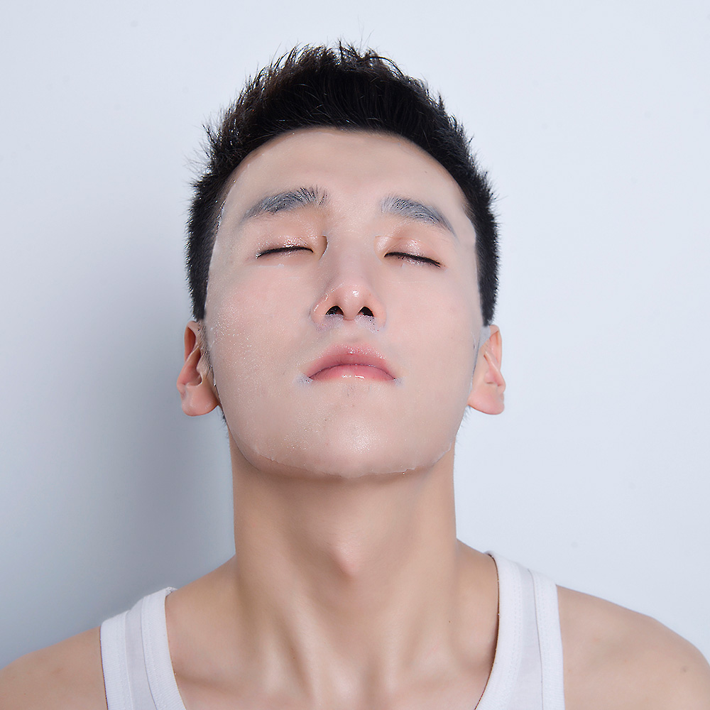 御泥坊男士补水活力矿物蚕丝面膜贴亮肤控油保湿收缩毛孔护肤品