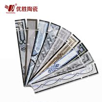 150x800 glitter wear-resistant microcrystalline stone line frame line wave line waveguide line Kick foot line Polishing brick