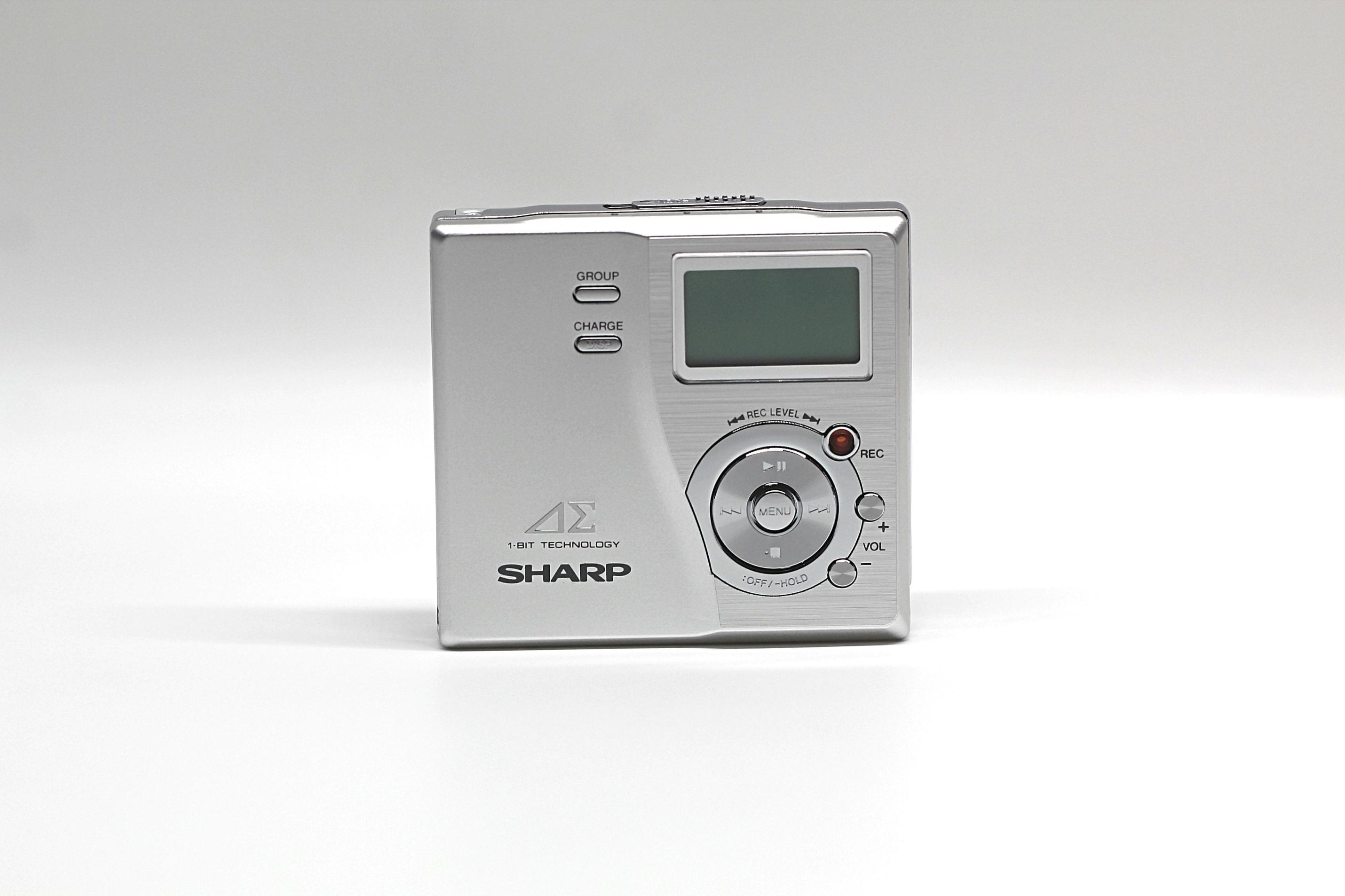 ◇怀旧◇SHARP夏普雙面金屬可錄型MD播放器MD-DR77全套帶包裝庫存美品