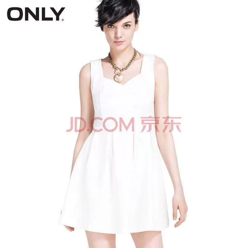 CHỈ giải phóng mặt bằng thương hiệu phụ nữ mùa hè váy mùa hè sản phẩm mới Trang trí hàng đầu mỏng trang trí cổ tròn không tay váy ngắn phụ nữ - Sản phẩm HOT