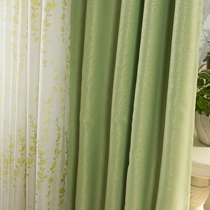 Willow Yiyi dark flower pastoral physical environmental protection plain color solid color full shading cloth custom made custom finished curtain screen