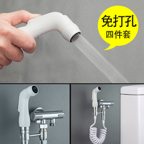 All copper one-in-two-out angle valve pressurized body cleaning women's washer nozzle toilet spray gun set flusher private parts cleaning