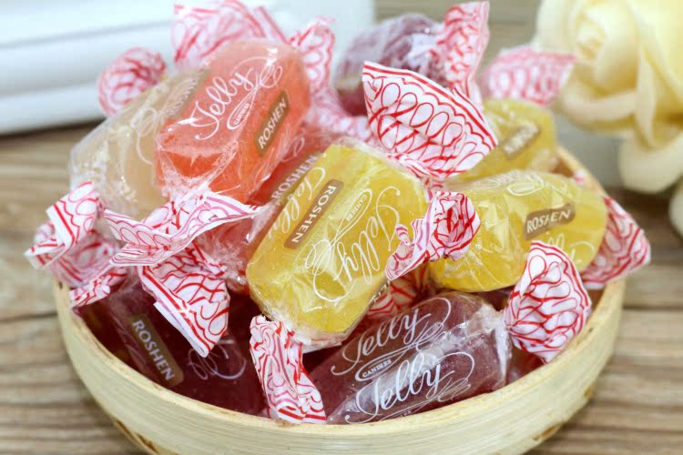 俄罗斯糖进口乌克兰roshen果冻水果软糖维c多口味零食喜糖满包邮