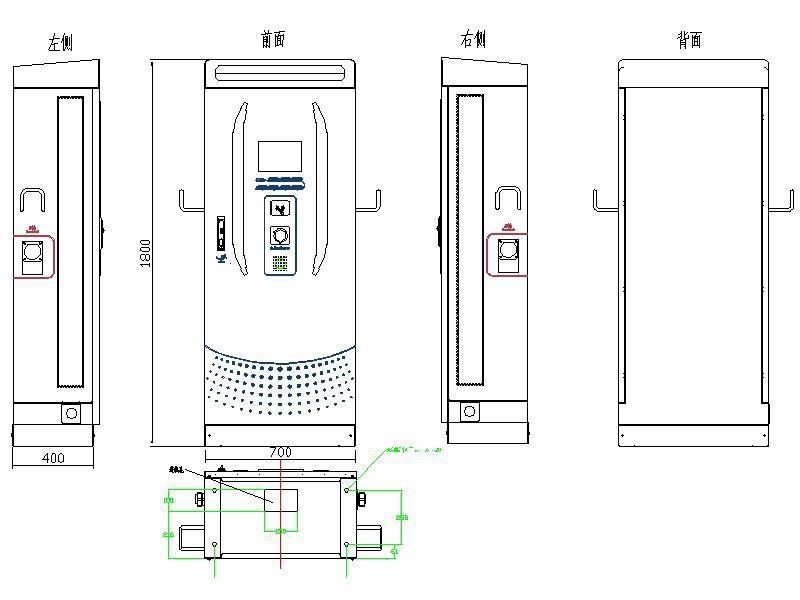 直流充电桩电动汽车快速充电桩大功率直流充电桩刷卡扫码电动汽车充电
