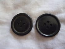 Collection Nostalgic old button four-eyed Bakelite button coat black size 30 5mm (each) AB