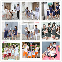 Family portrait new photography clothing A family of four childrens photo studio Parent-child photo clothing spring and summer photo clothing Korean version