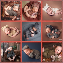 2020 newborn baby photography costume photo studio childrens photo cute Full Moon 100 days conjoined suit photo clothes