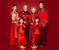 2018 new family portrait parent-child photo clothing Chinese style studio photography clothing photo clothing a family of seven