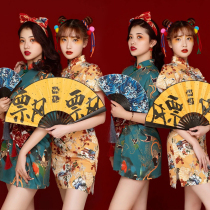 2022 Movie Themed New Bestie Qipao Retro National Tide Sisters Sweet art Chinese Wind Writing True Clothing