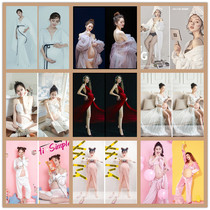 Pregnant women take pictures of photography clothing beautiful new studio large size sexy polka dot bubble sleeve 200 pounds photo clothing