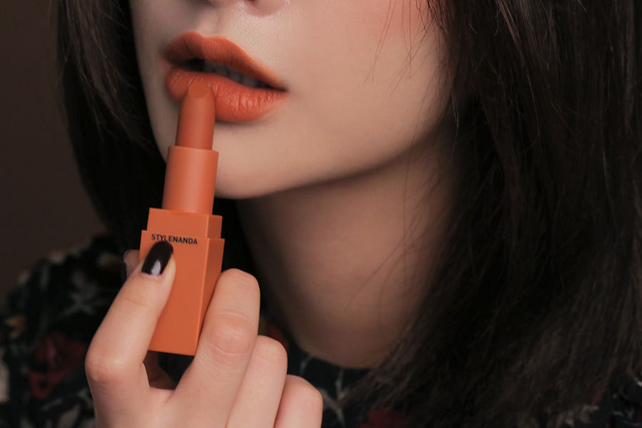 现货▲韩国3ce 2017新款南瓜色 哑光吃土口红 #219/220/221/222