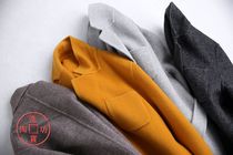 S052 side 1105 quality exquisite neat vintage belt long little West design handmade double-sided woolen coat