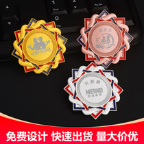 New color badge custom badge enterprise number plate badge badge school class emblem reunion medal custom epidemic epidemic