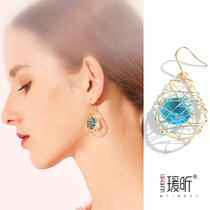 Mermaid tears without ears ear clips female temperament net red earrings simple and exquisite earrings fairy air super fairy cold wind