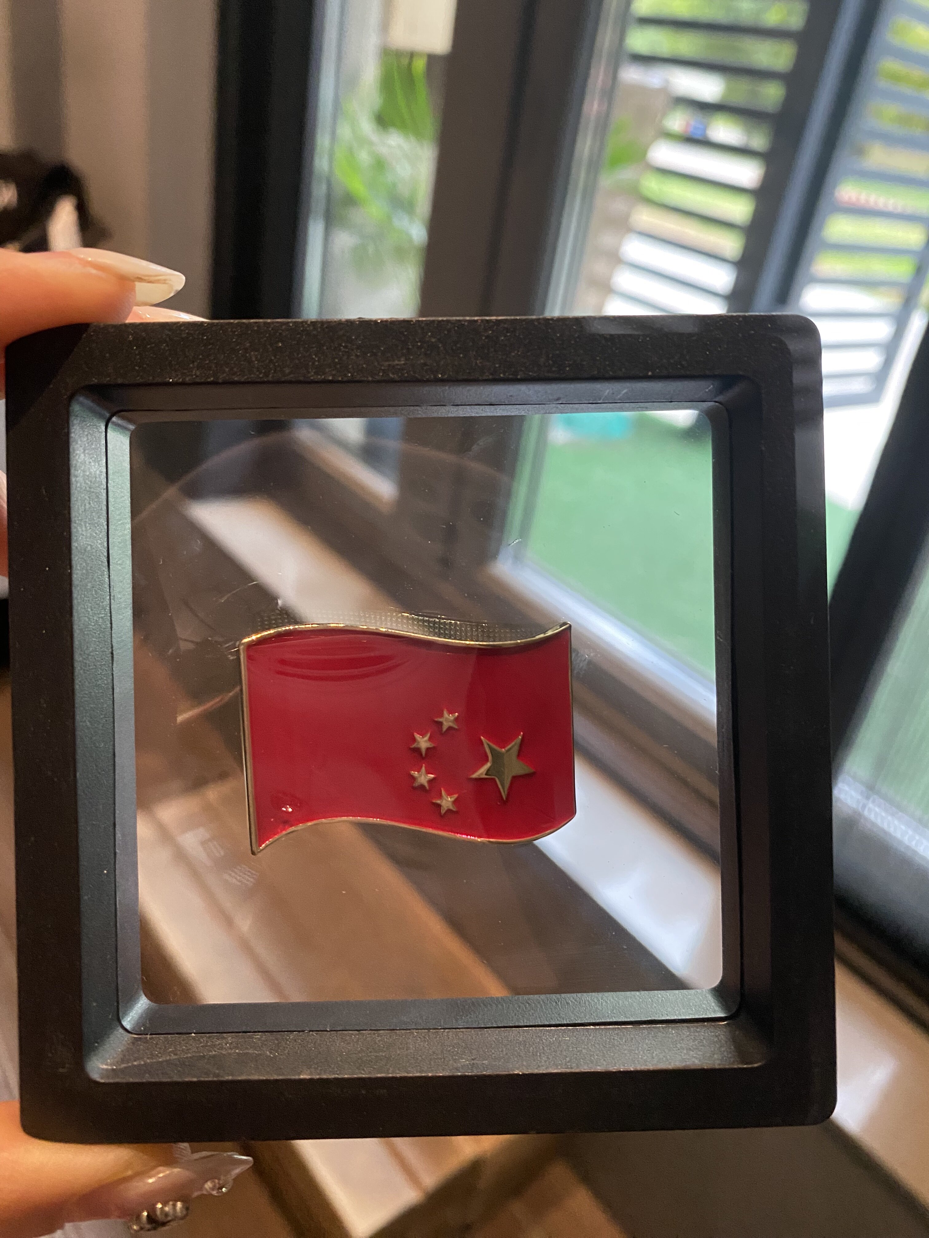 飘动中国五星红旗胸针女爱国国庆高档西装外套别针留学生出国徽章