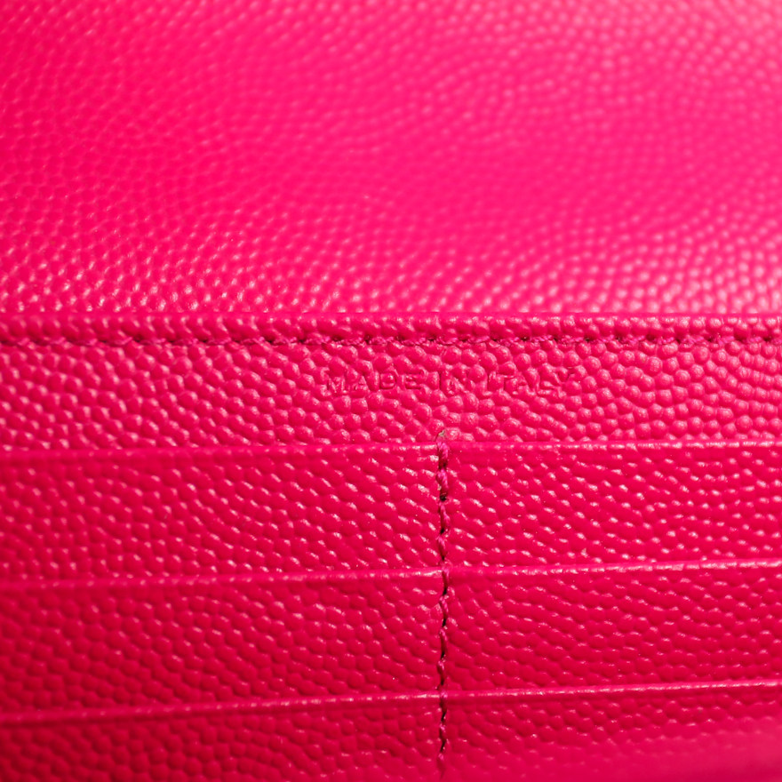 [9.0新]圣罗兰ysl玫红色长款钱包aab2003053