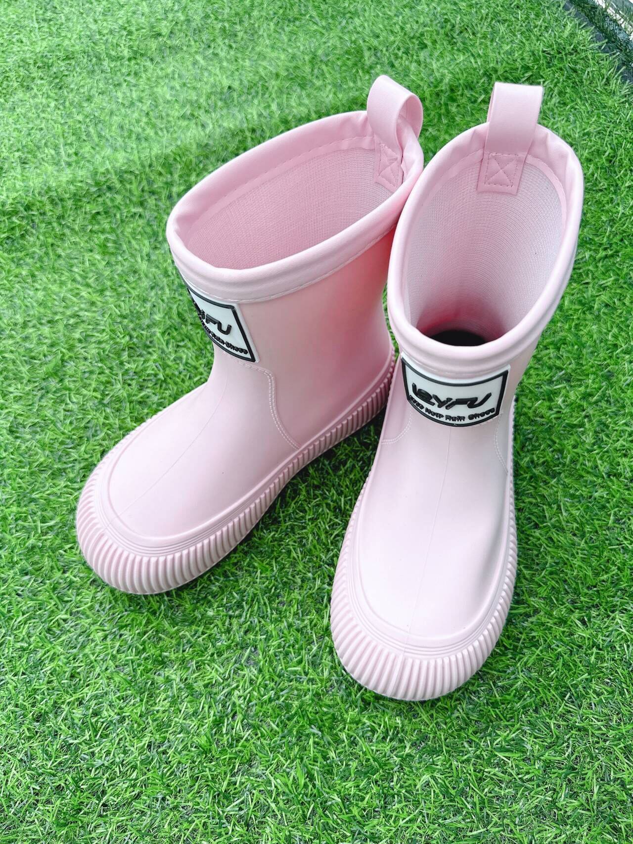 雨靴女款外穿时尚中筒束口防滑雨鞋学生防水轻便水鞋厚底户外胶鞋