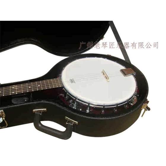 하드 기타 박스가있는 Timothy Timuxi Bottom 5 String Banjo 하드 기타 박스가있는 Timothy Timuxi Bottom 5 String Banjo