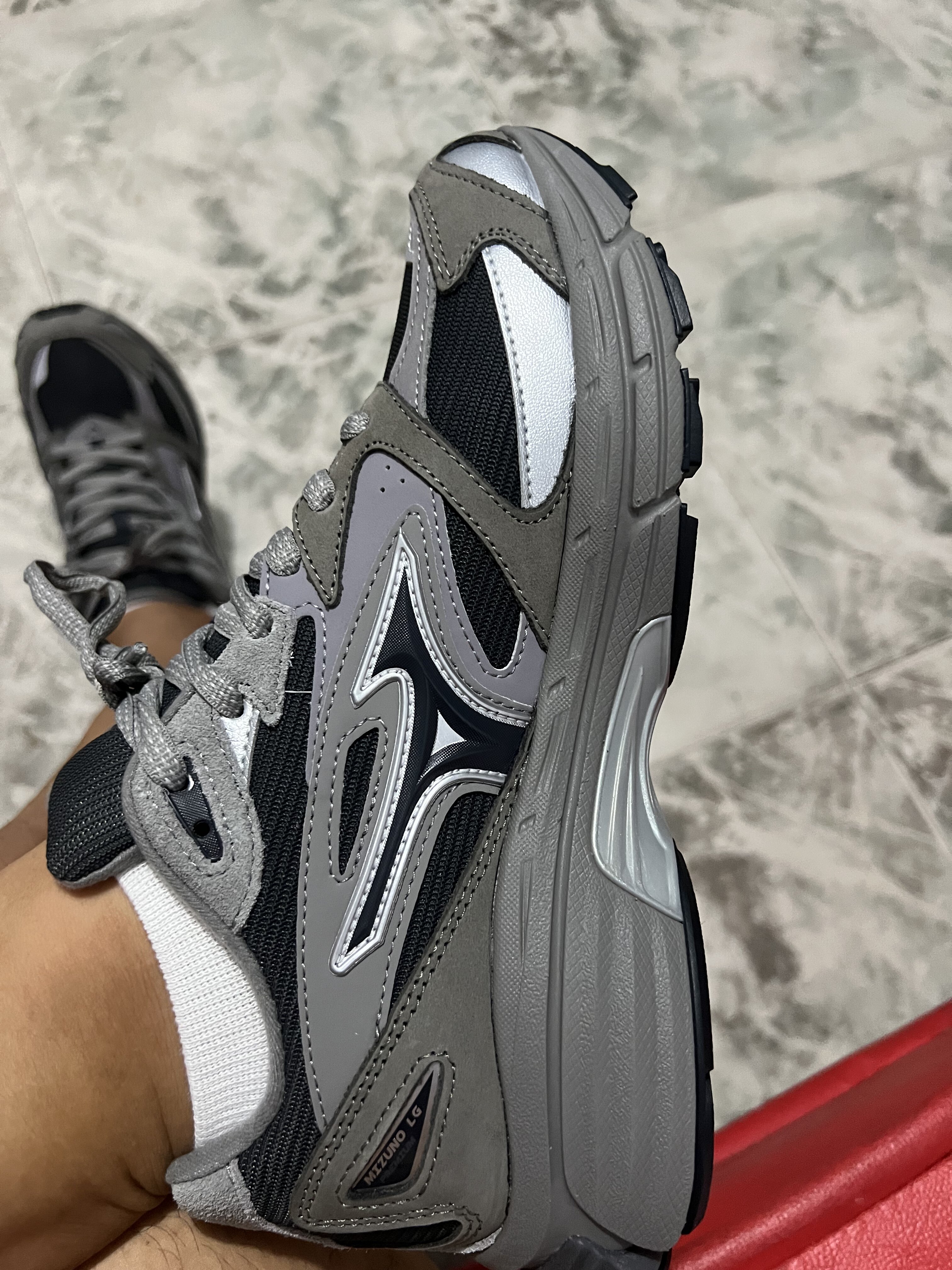 mizuno美津浓轻便运动鞋男鞋春季新款lg premium休闲鞋复古老爹鞋