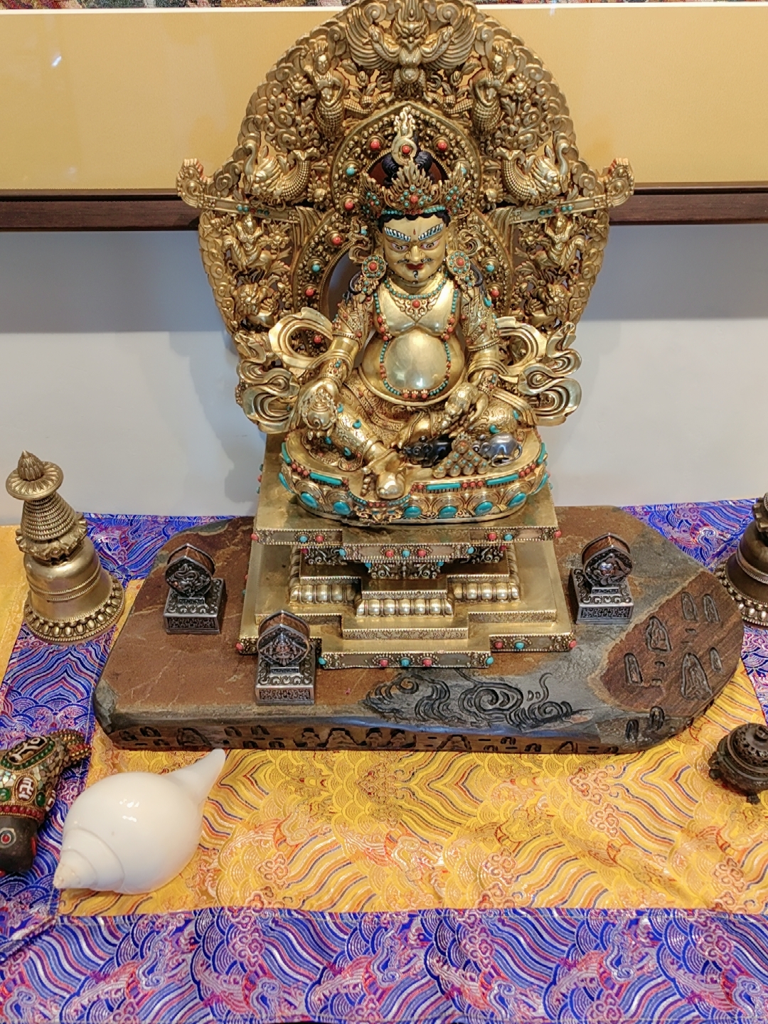 藏传密宗佛堂装饰祥云桌布藏布藏式面料供桌布佛台藏族布料家用长