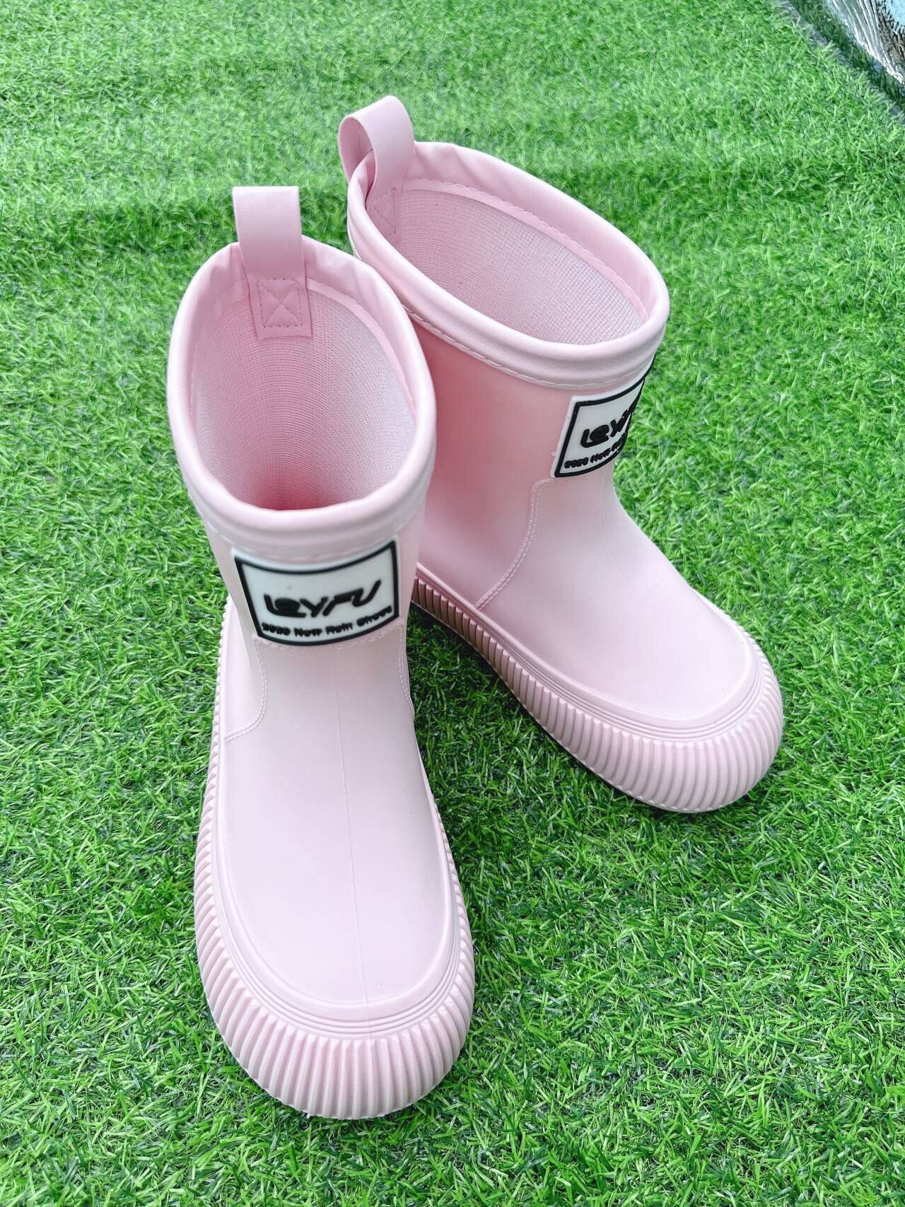 雨靴女款外穿时尚中筒束口防滑雨鞋学生防水轻便水鞋厚底户外胶鞋