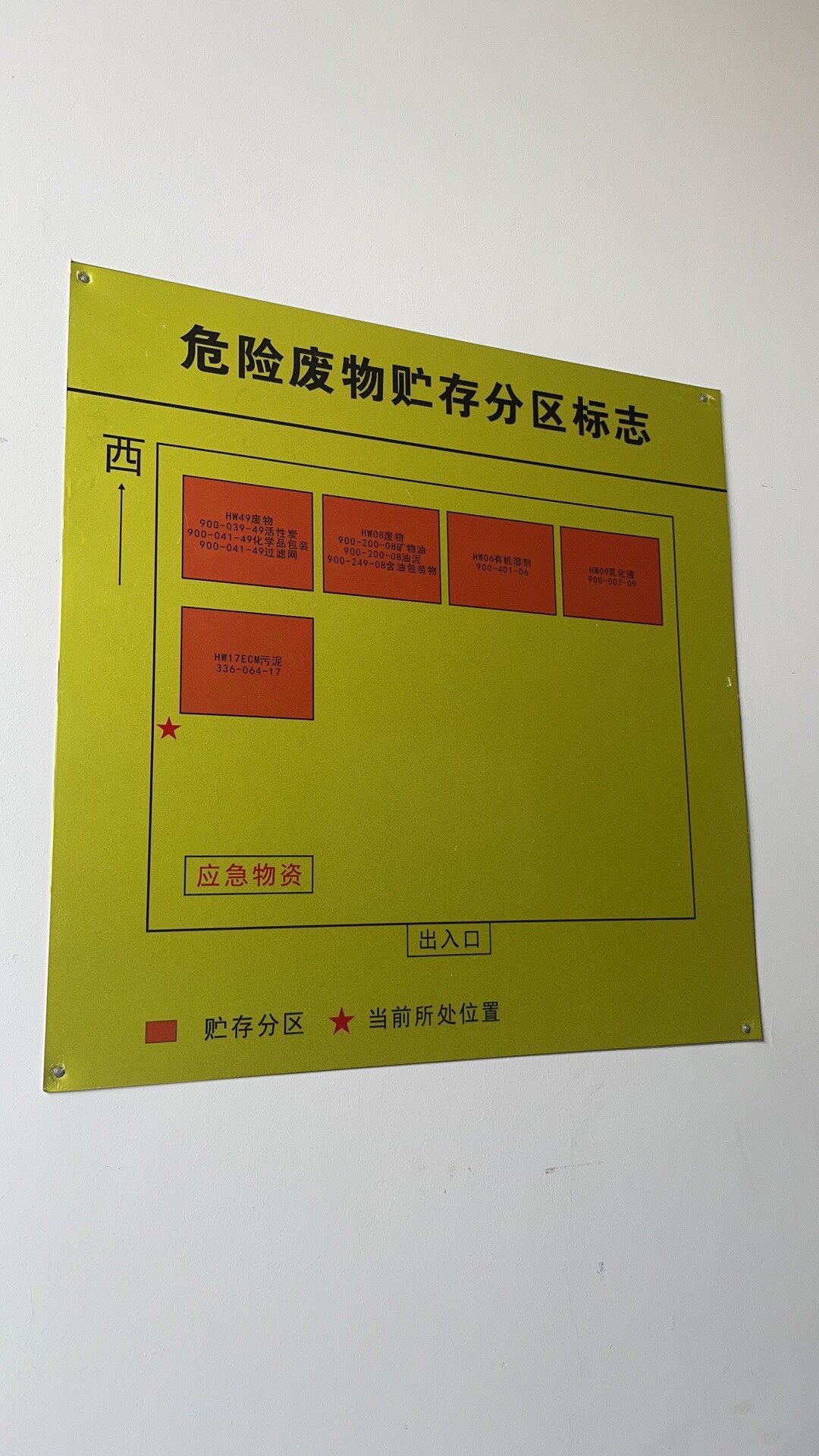 废切削液废活性炭标志牌汽修厂危废间储存间铝板标识牌子提示墙贴纸
