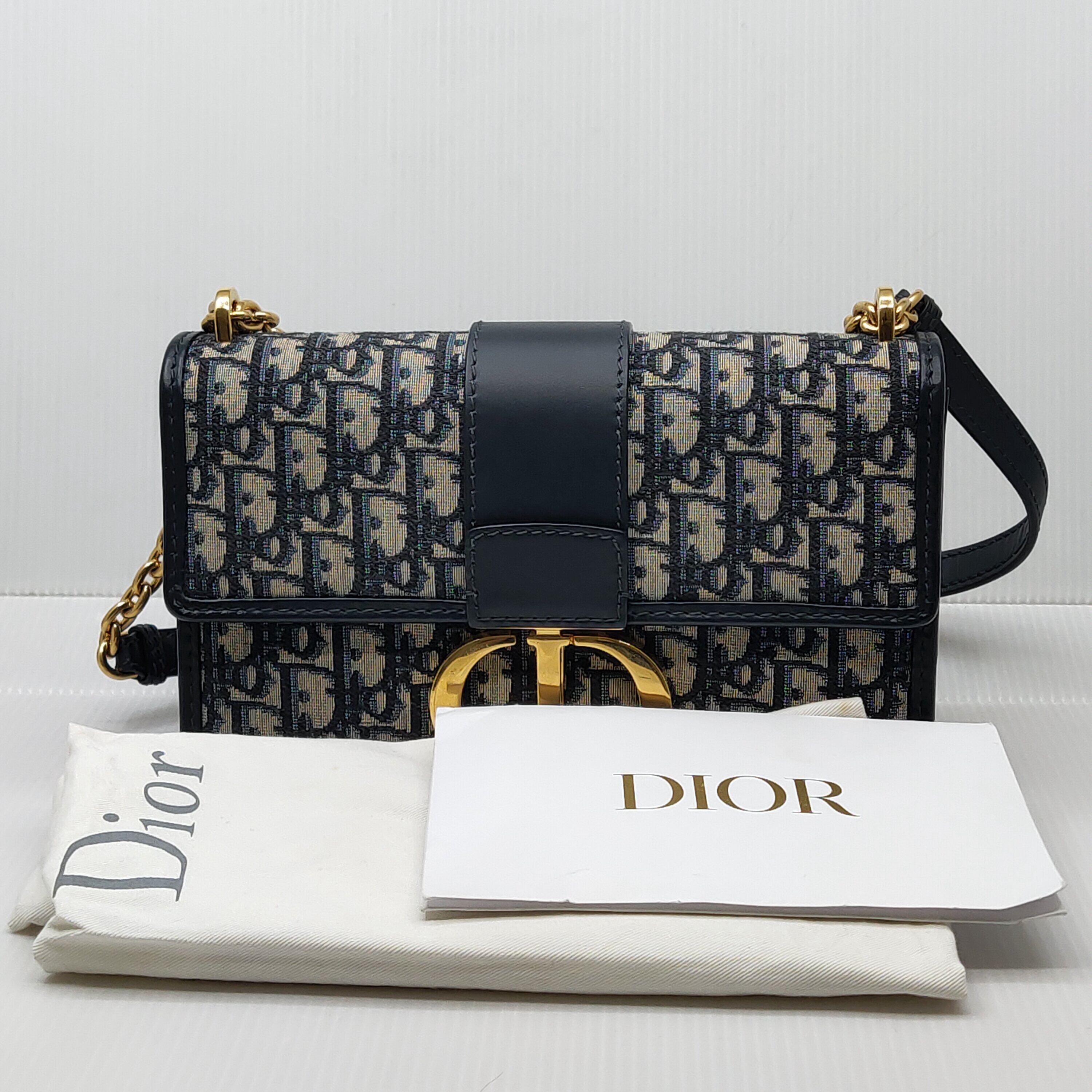 [9.8新]dior/迪奥女士手提单肩斜挎包30 蒙田中号链条盒子包