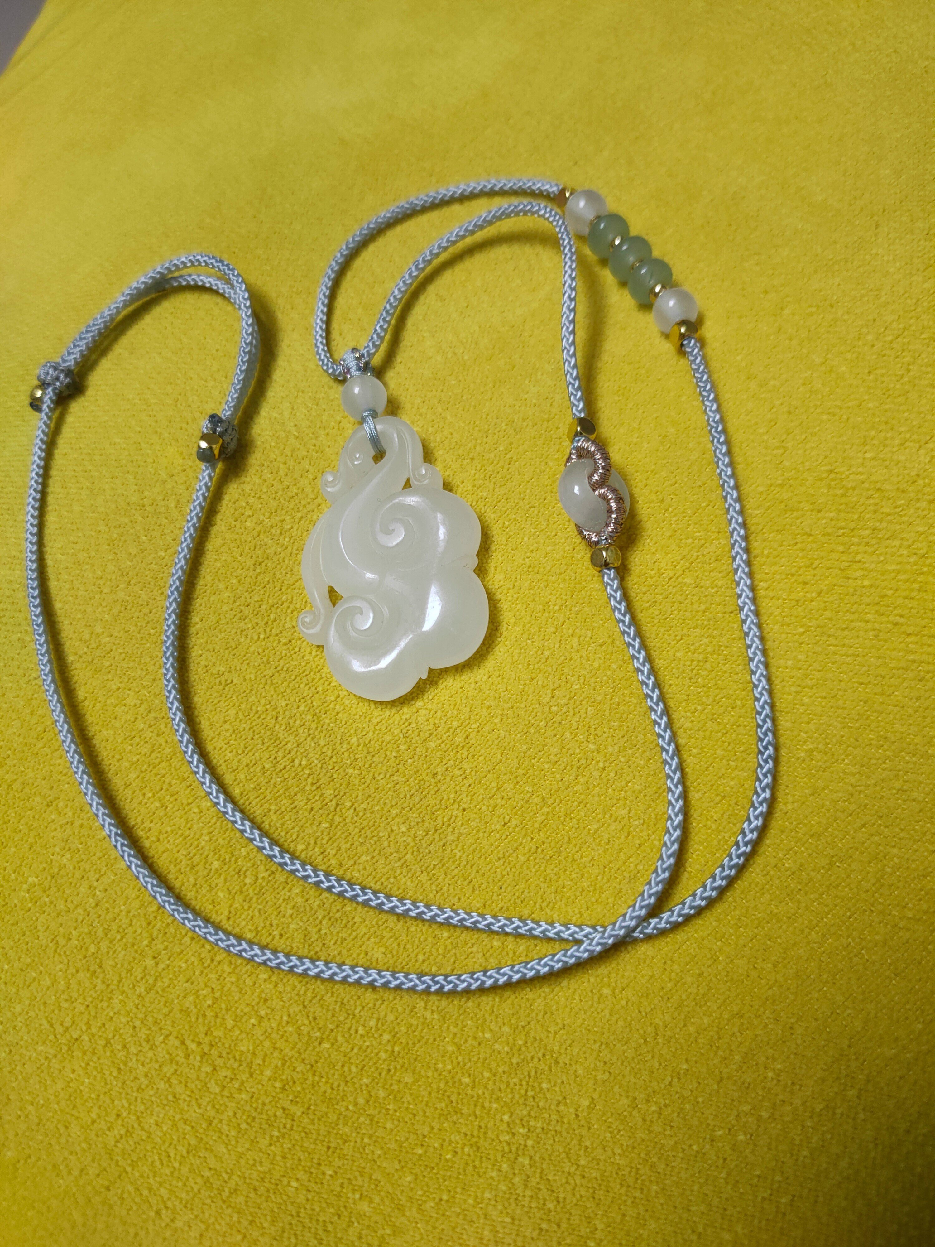 手工编织项链绳子玉吊坠挂绳挂脖翡翠玉坠玉佛平安扣挂绳编绳男女