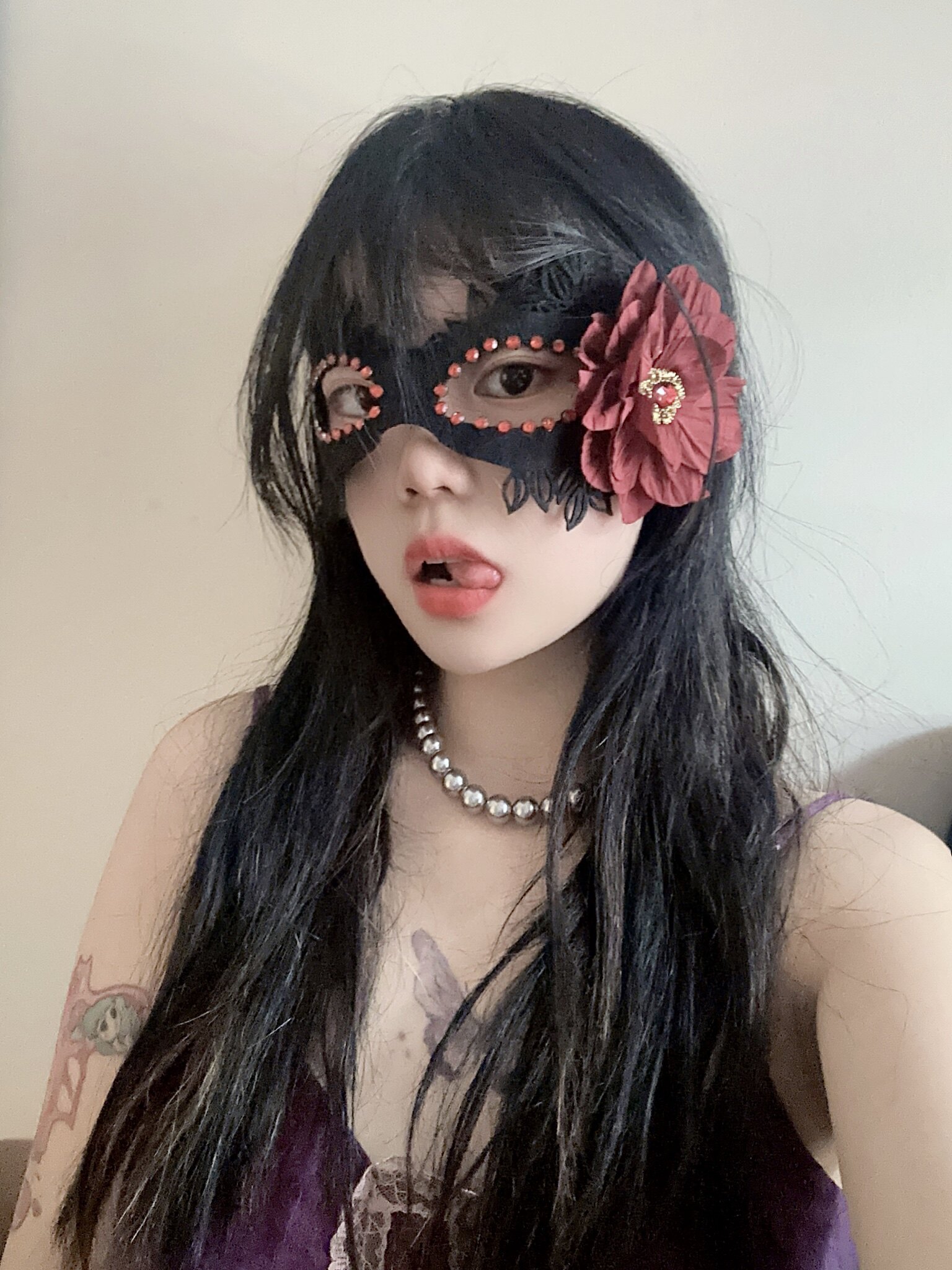 神秘恋人 派对晚会蕾丝亮钻镂空花朵舞会眼罩万圣cos装