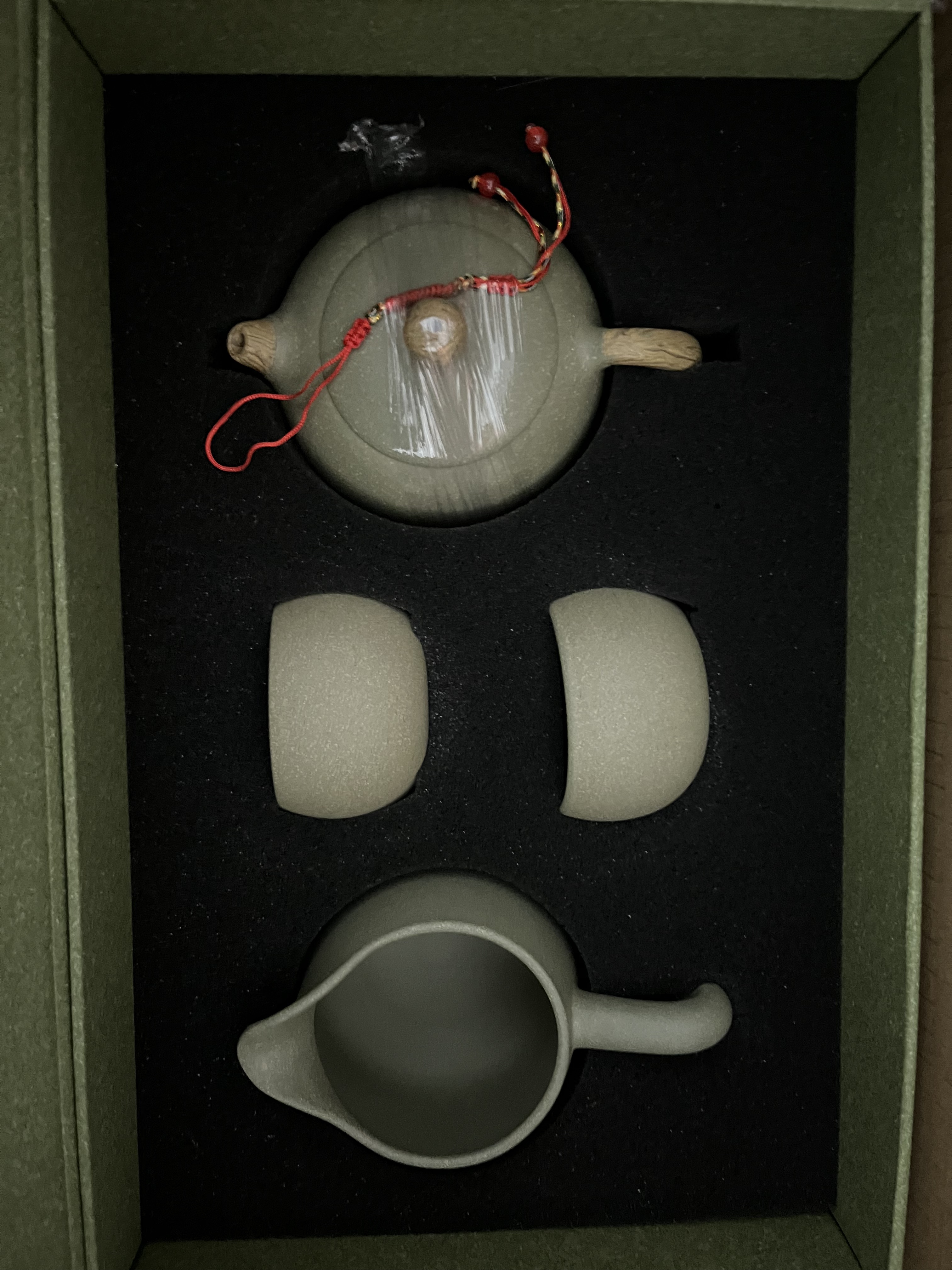 宜兴紫砂壶手工吴荣华茶壶具套装豆青砂西施290cc