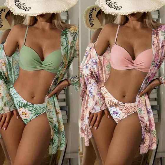 2022 new swimsuit European and American three-piece set mesh long sleeve sun protection with cross-border bikini split bikini for women
2022 new swimsuit European and American three-piece set mesh long sleeve sun protection with cross-border bikini split bikini for women
