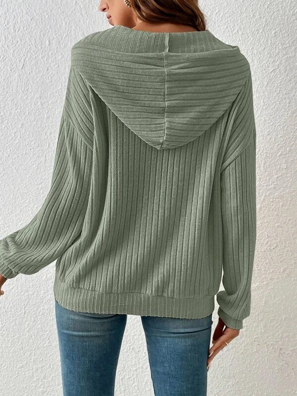 Форма настройки women's knitwear t hooded striped kangaroo pocket hoodie