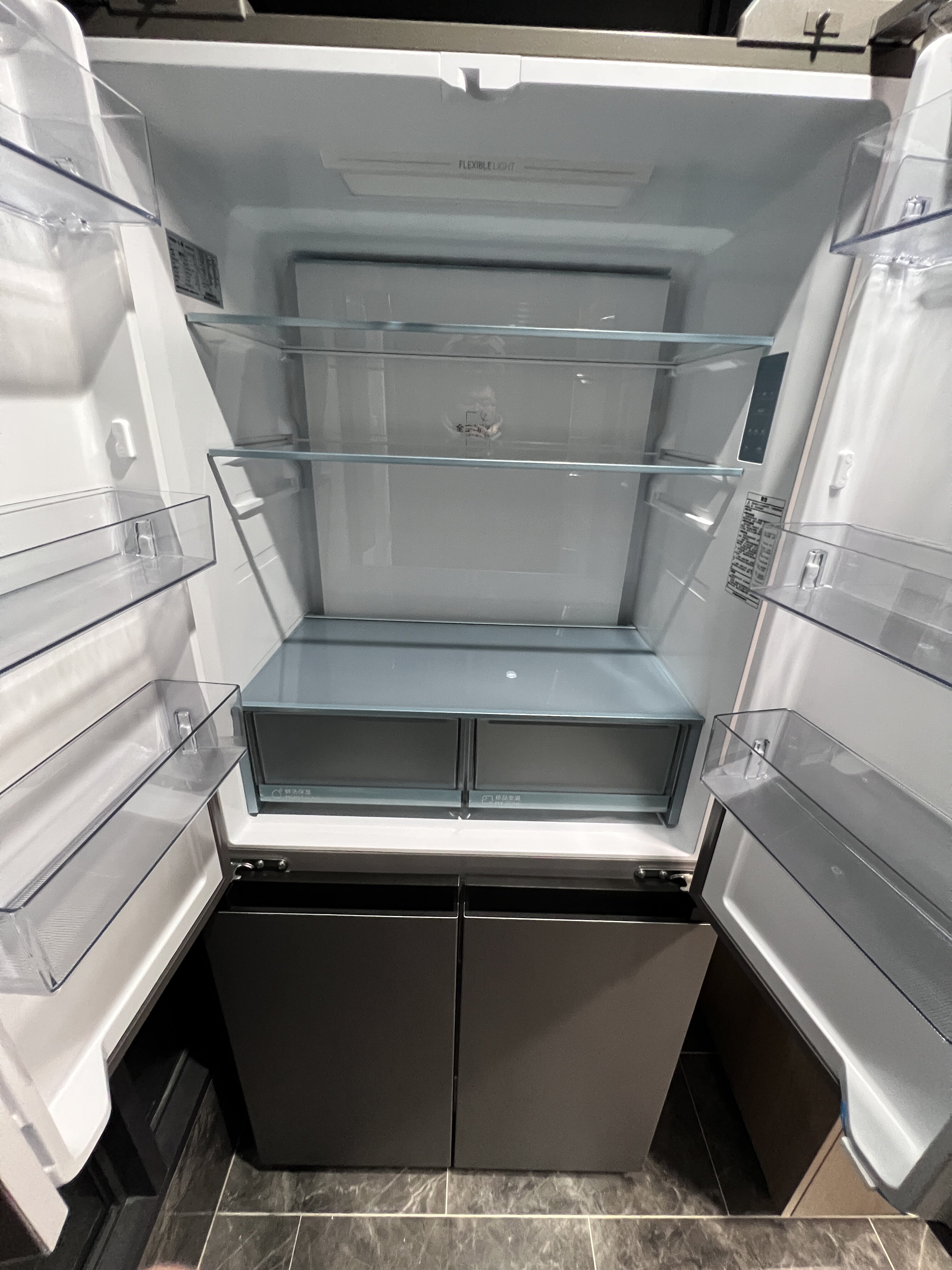 海尔电冰箱家用476升全空间保鲜零嵌入式十字门超薄一级能效节能