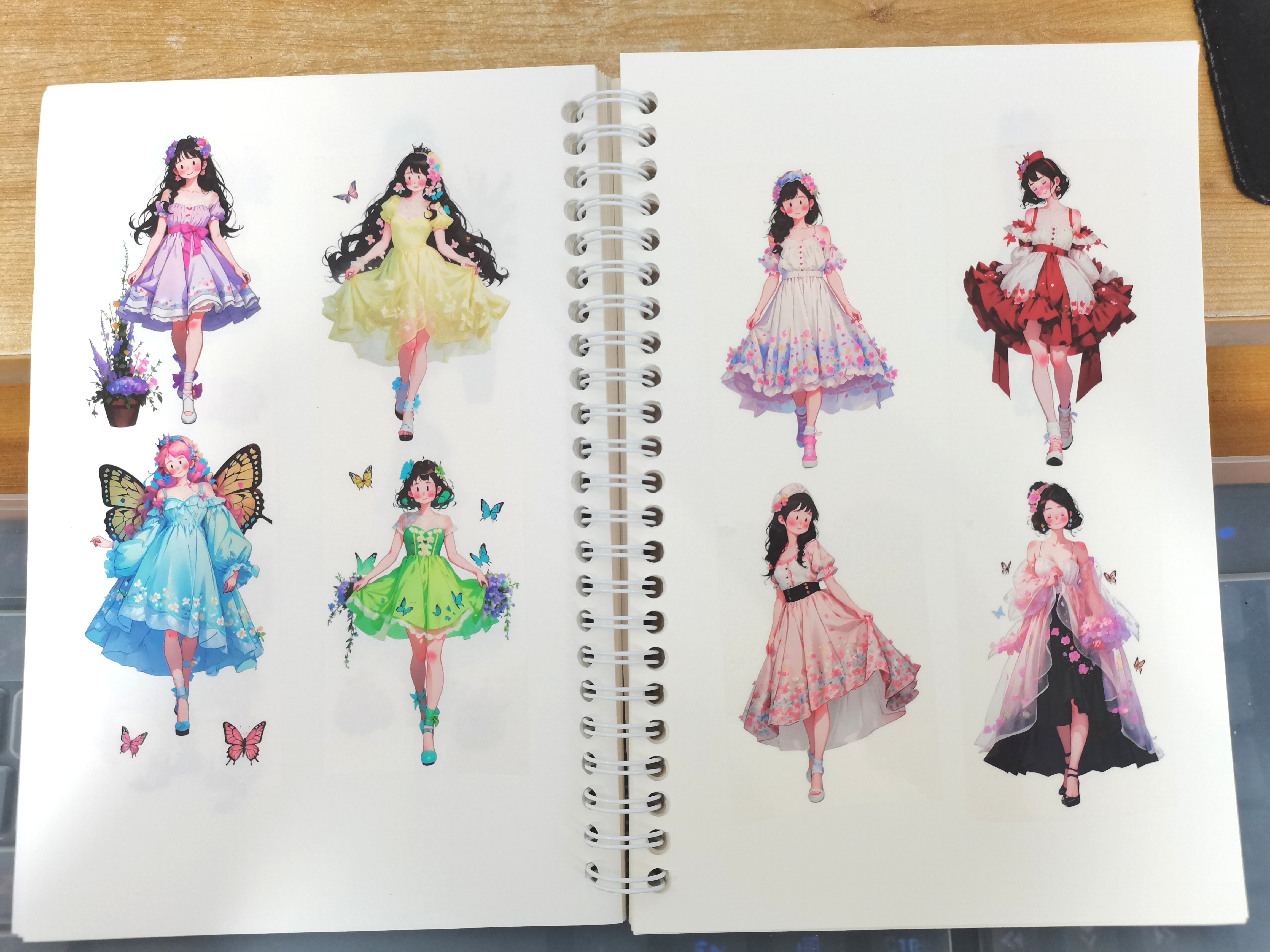 林下风致人物手帐长循环胶带 日系女孩软妹少女手工高颜值装饰