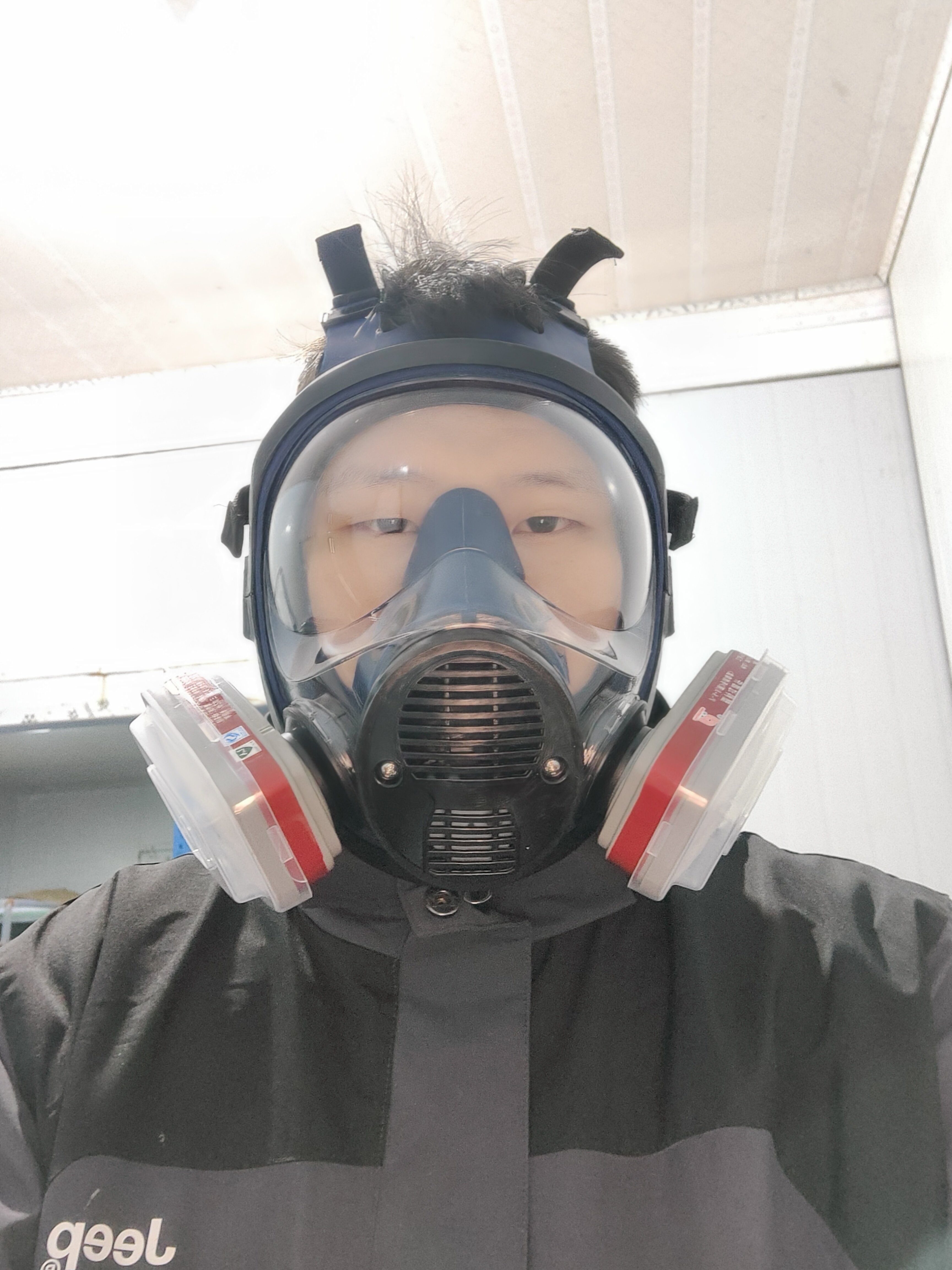 防毒面具全面罩硫化氢放毒防护面罩全脸头盔氨气化学实验室农药