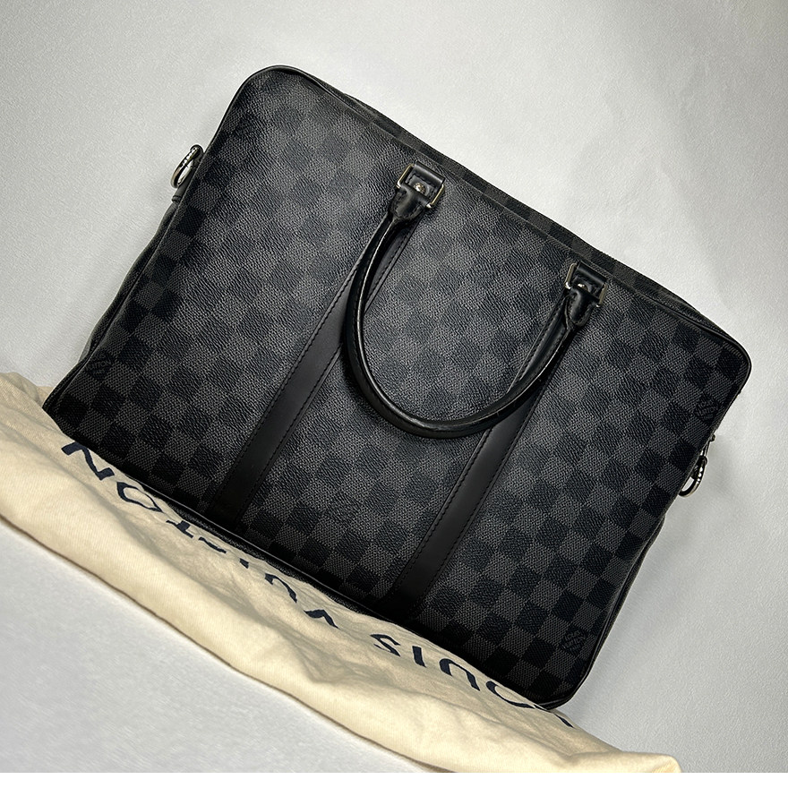 3折即刻拍【98新】公价约1.5w lv/路易威登 黑色棋盘格 男公文包