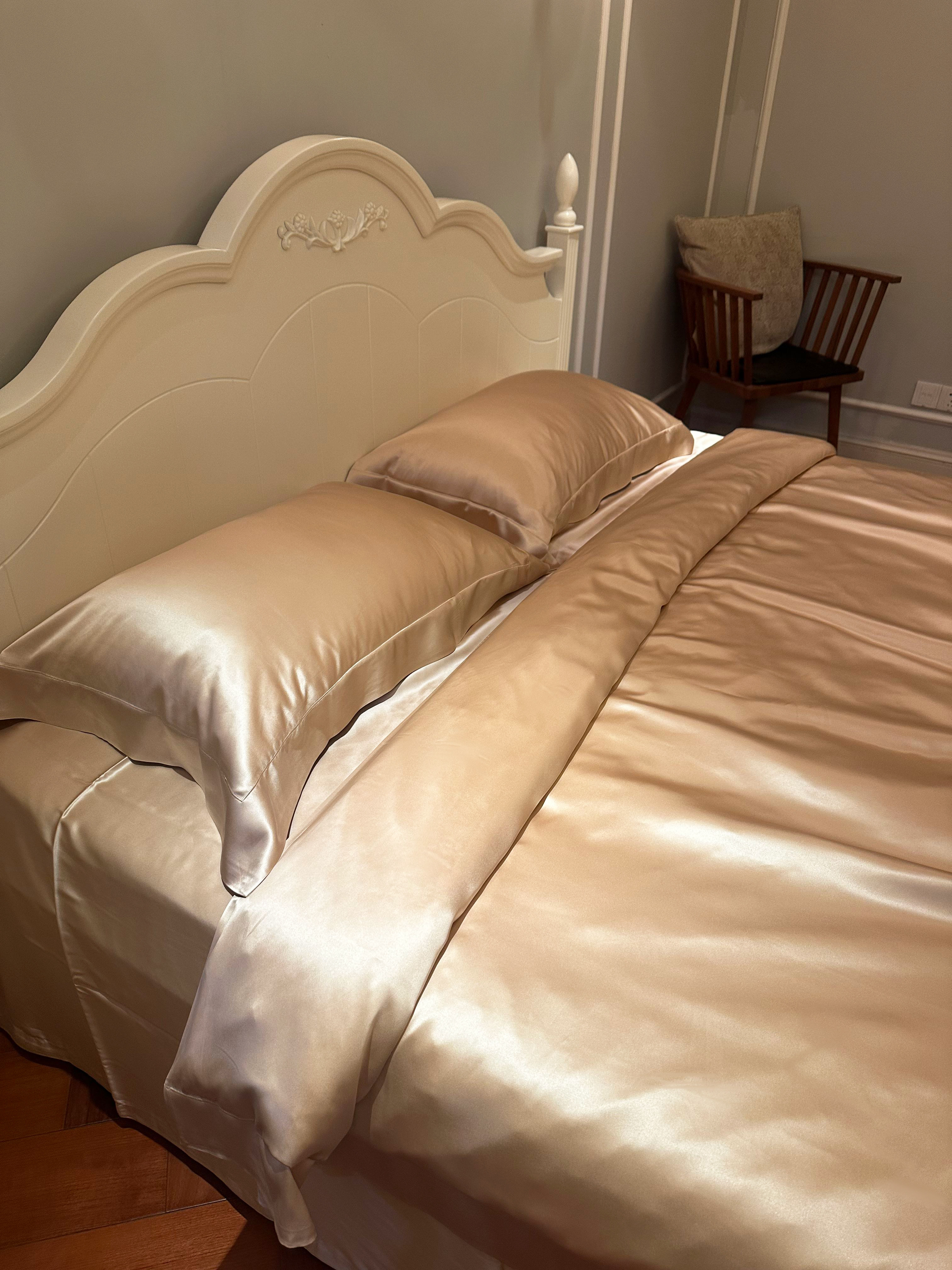 真丝四件套重磅32姆米100%桑蚕丝床单丝绸缎被套高端定制床上用品