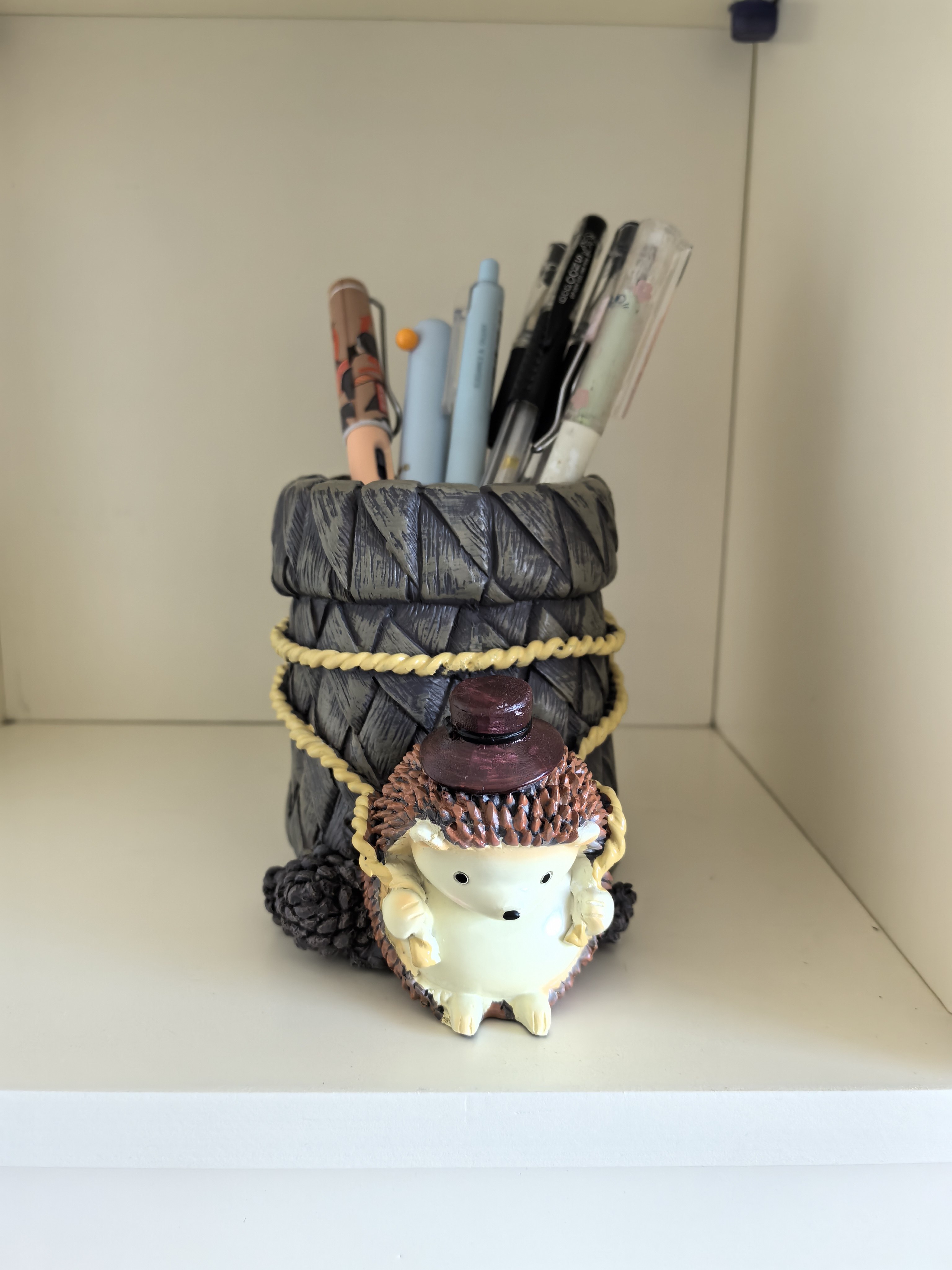 创意田园兔子刺猬笔筒园林园艺动物装饰品办公室小清新风收纳摆件