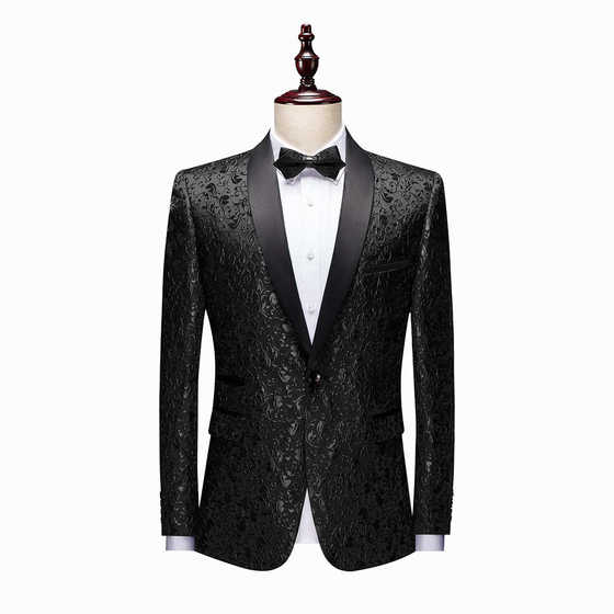 Cross-border suit and clothing factory men's jacquard suit men's formal wear fashion business dress stage performance 5 colors
Cross-border suit and clothing factory men's jacquard suit men's formal wear fashion business dress stage performance 5 colors