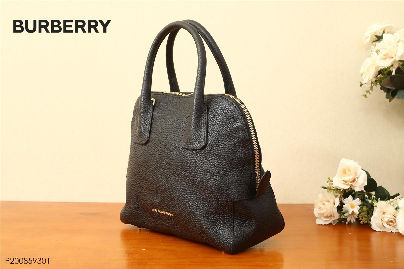 【9.5新】巴宝莉burberry女士黑色贝壳手提包59301