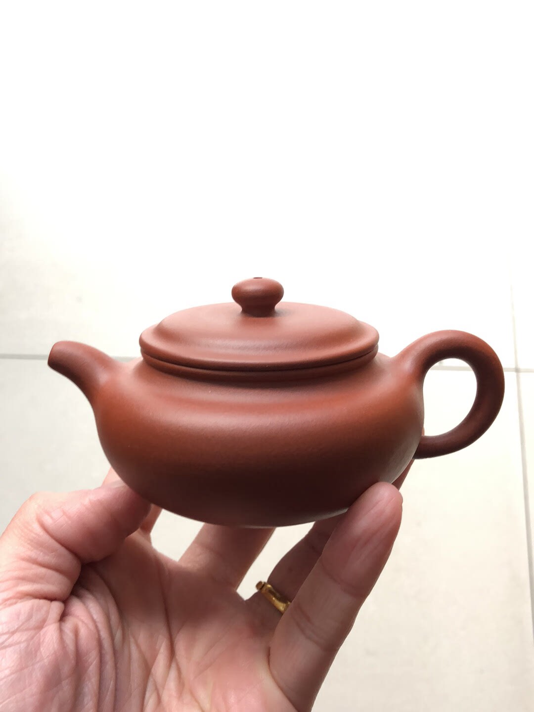 zhaozhuang small red clay antique, about 150cc, using traditional techniques, half-hand made, non-machine