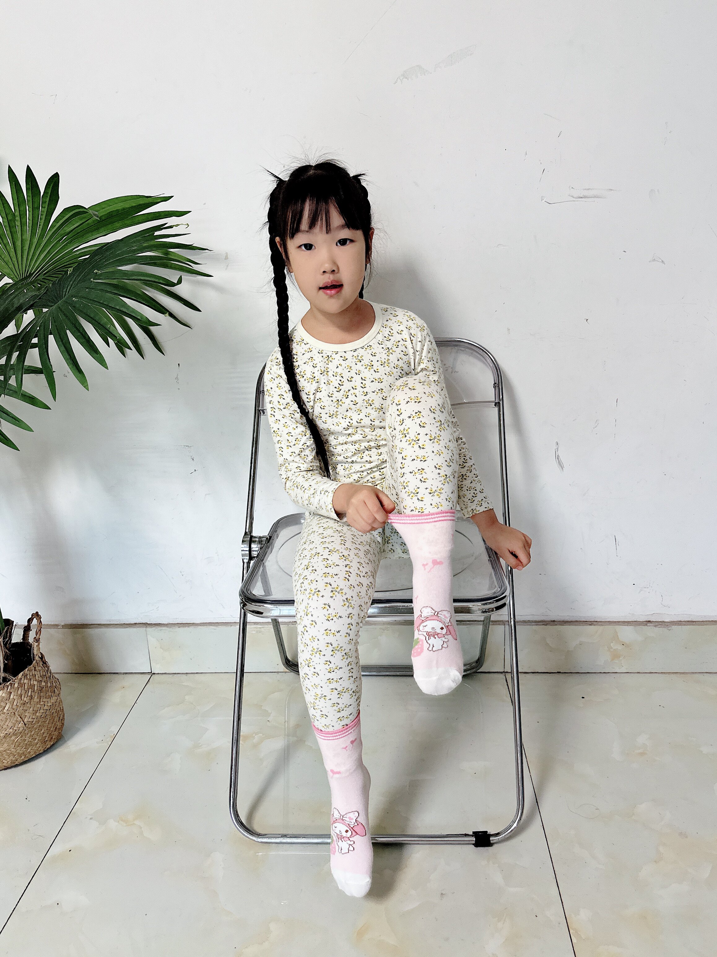 美乐蒂女童袜子春秋款纯棉无骨儿童秋冬童袜女孩子防臭卡通中筒袜