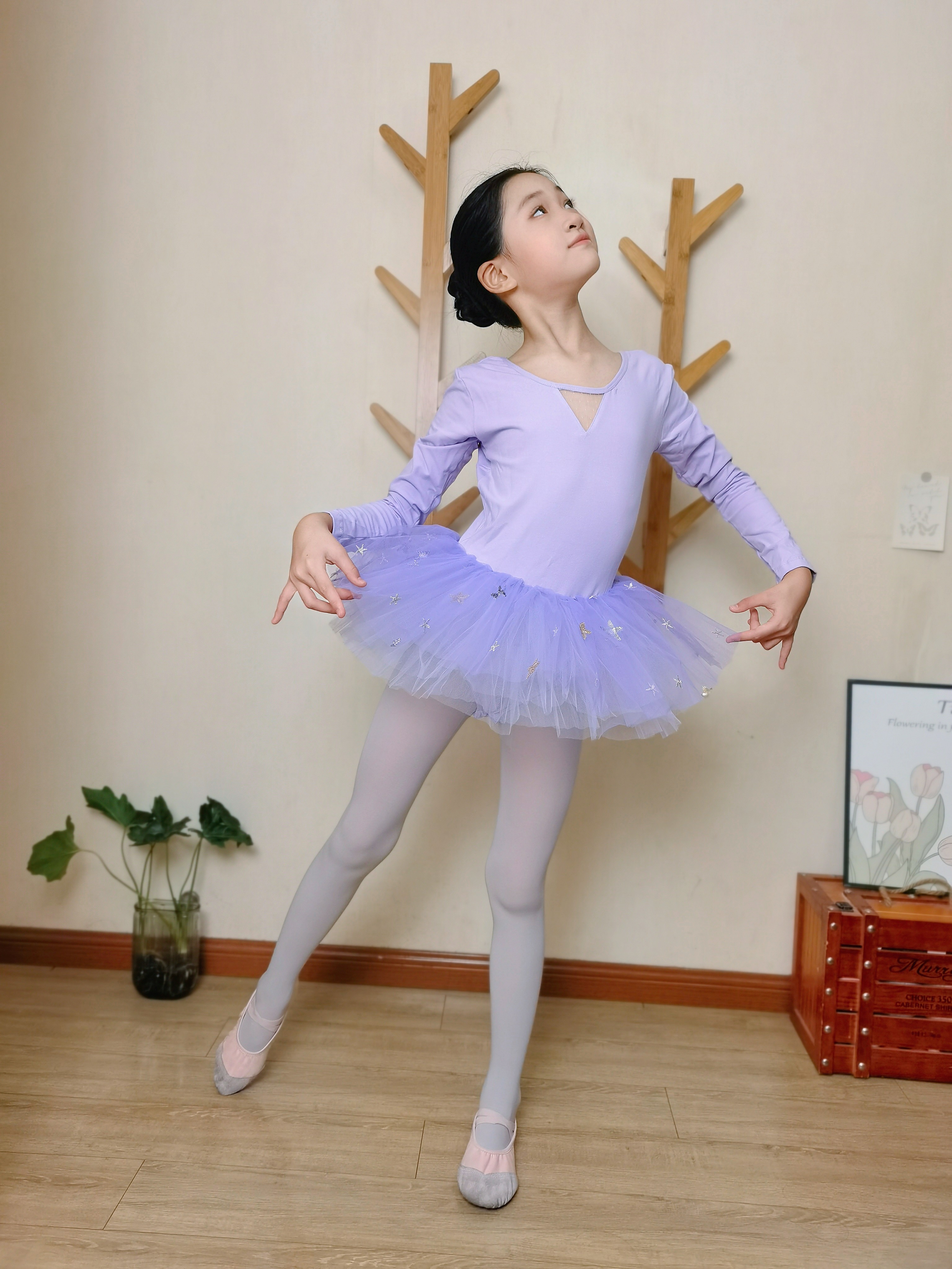 芭蕾舞裙儿童舞蹈服女长袖体操练功服女童秋冬季幼儿跳舞中国舞服